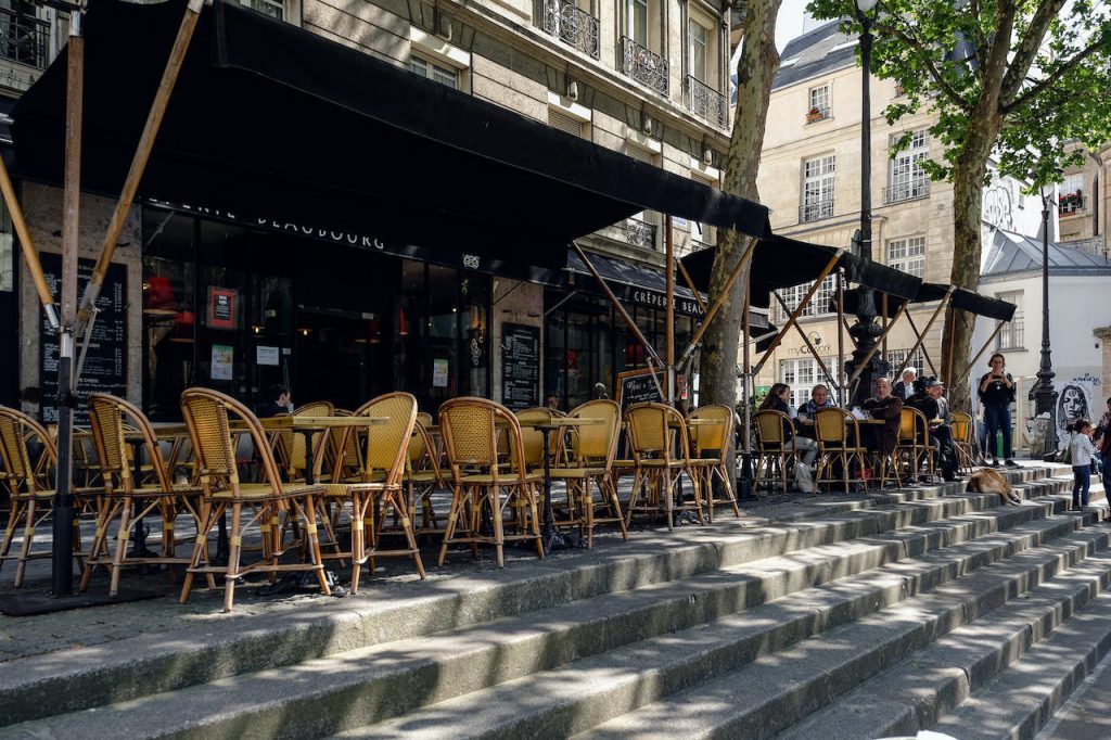 Terrasoverkapping van een cafe